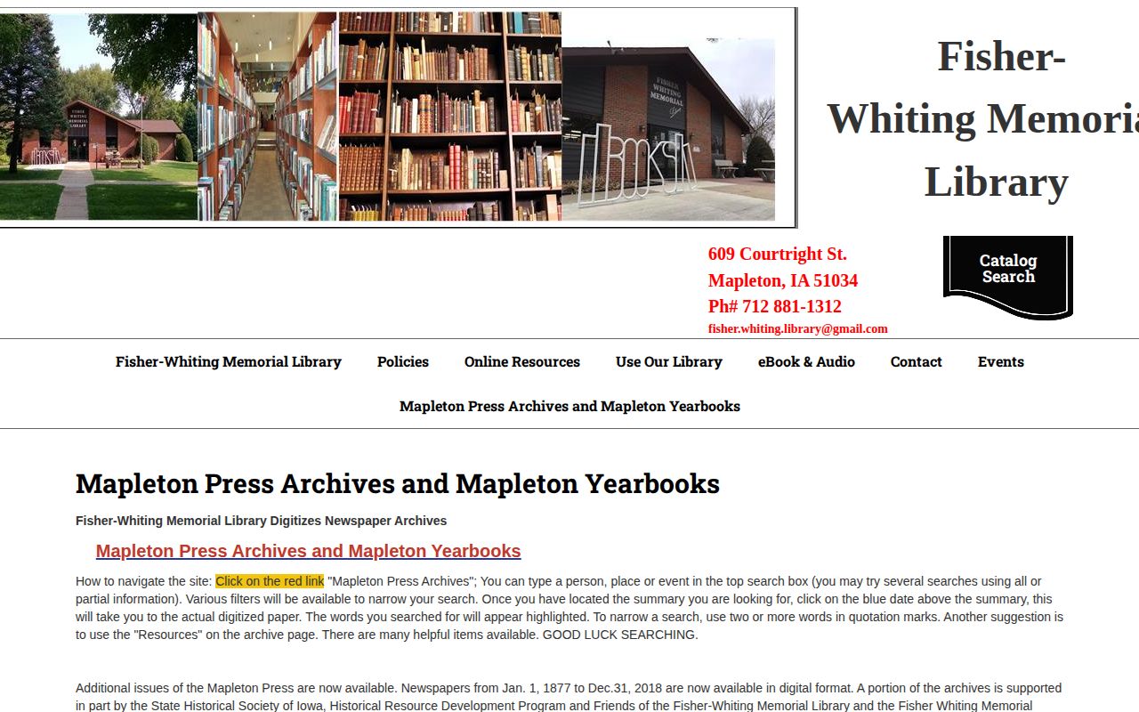 Mapleton library guide to the historical Mapleton Press archive