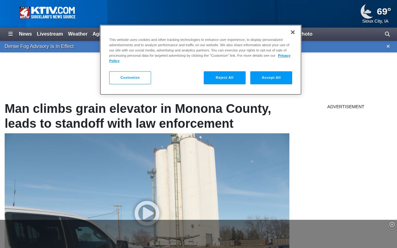 KTIV regional report about a Monona County law-enforcement event